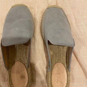 J. Crew Canvas Espadrille Mules Flats